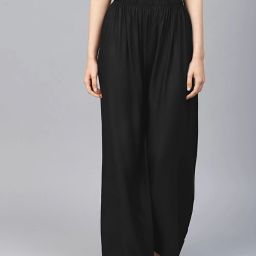 Women Regular Fit Black Viscose Rayon Trousers-picture-27