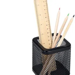 panku 2 Compartments Mesh Body Pen Stand image 3