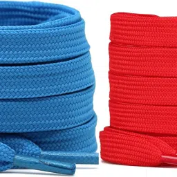 XERUS Shoe Laces Red Light Blue Flat 120cm shoe laces for canvas sneakers shoes Shoe Lace-image-81