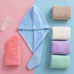 2Pcs Hair Towel Wrap Absorbent Towel Hair-Drying Bathrobe Magic Hair Warp Towel-image-14