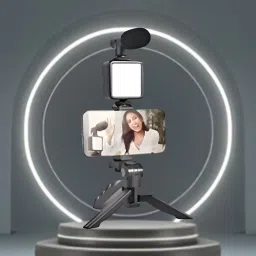 SACRO Video Kit with Tripod, LED Lights and Wireless Microphone Setup For VloggingF296 Tripod-17