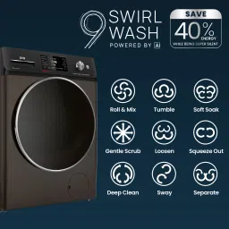 ifb 9 kg 5 Star with Steam Refresh program, 9 Swirl Wash, Eco Inverter, with AI Fully Automatic Front Load with In-built Heater Black image 5