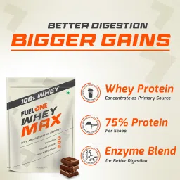 fuelone Whey Max, Whey Protein Concentrate & Whey Protein Isolate, 27g Protein & Shaker Whey Protein image 4
