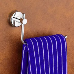 L Shape Napkin Ring/ Napkin-Towel Holder/Hanger for bathroom (Pack of 1) silver Towel Holder-image-10