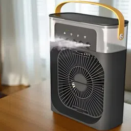 KGN Art Portable Air Humidifier & Cooling Fan with Handle | Dual Mist and Fan Function Mini ac cooler---------Multicolor----------27 USB Air Cooler-image-89