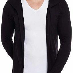 Men Kimono Style Full Sleeve Black Shrug-image-47