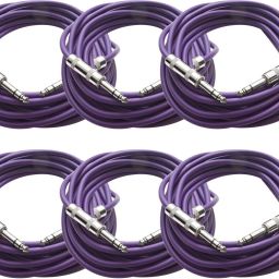 6.35mm (1/4) TRS to 6.35mm (1/4) TRS Stereo Audio Cable Double Angled, Straight TRS Patch Cable-image-33