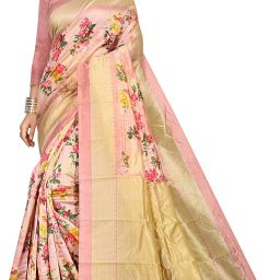 Floral Print Banarasi Art Silk Saree-image-28
