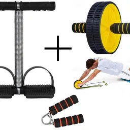 3 in 1 Combo Ab Tummy Trimmer,Ab Wheel Roller with Hand Grip Combo Ab Exerciser-image-73