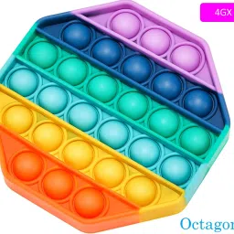 Silicon Octagon Shape Popit Rainbow Color Fidget Sensory Toys for Kids and Adult-picture-14
