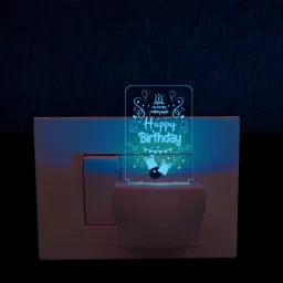 Happy Birthday Acrylic led Night lamp for Kids Gift 7 Colors Changing Light Table Lamp-12