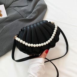 syga Black Women Sling Bag Casual Crossbody Purse, Small Size With Zipper Closure Shell Bag (Black)-picture-18