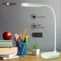 pick ur needs Rechargeable Study Table LED Desk Lamp Light With 3 Mode of Dimming Study Lamp image 2