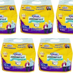 ADULT PANT STYLE DIAPERS, SIZE MEDIUM, 10 PCs. PACK, SET OF 5 PACKS, FOR WAIST SIZE 24-33 INCHES Adult Diapers - M-3