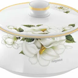 Lorenzo Insulated Casserole with Steel Inner | BPA Free | Food Grade | White Serve Casserole-image-16