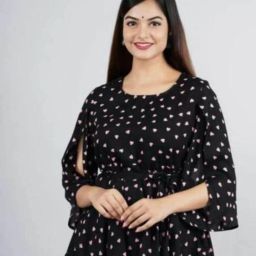 Casual Regular Sleeves Printed Women Black Top-image-15