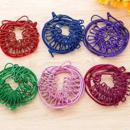 Clothing Hanging 2 Hook Drying Roap Multicolor-image-49