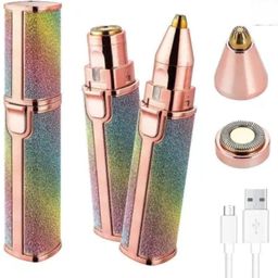 chg 2-in-1 Electric Eyebrow Trimmer USB Charging Eye Brow Epilator Mini Shaver, Men & Women-picture-22