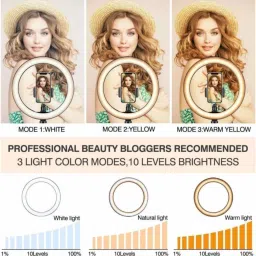SUNWARE 10“ Ring light with Tripod Stand -7 feet for reels, video stream and Selfie Ring Flash image 4