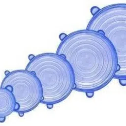Silicone Stretch Lids Flexible Covers for Rectangle Round Square - Bowls Dishes Plates Cans Jars Glassware and Mugs Cover Set 8 inch Lid Set-12